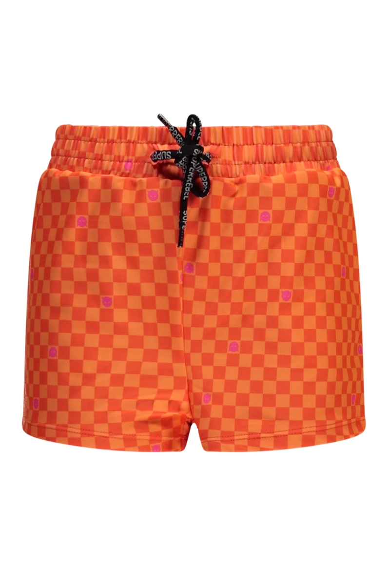 Bad/beach meisjes short oranje
