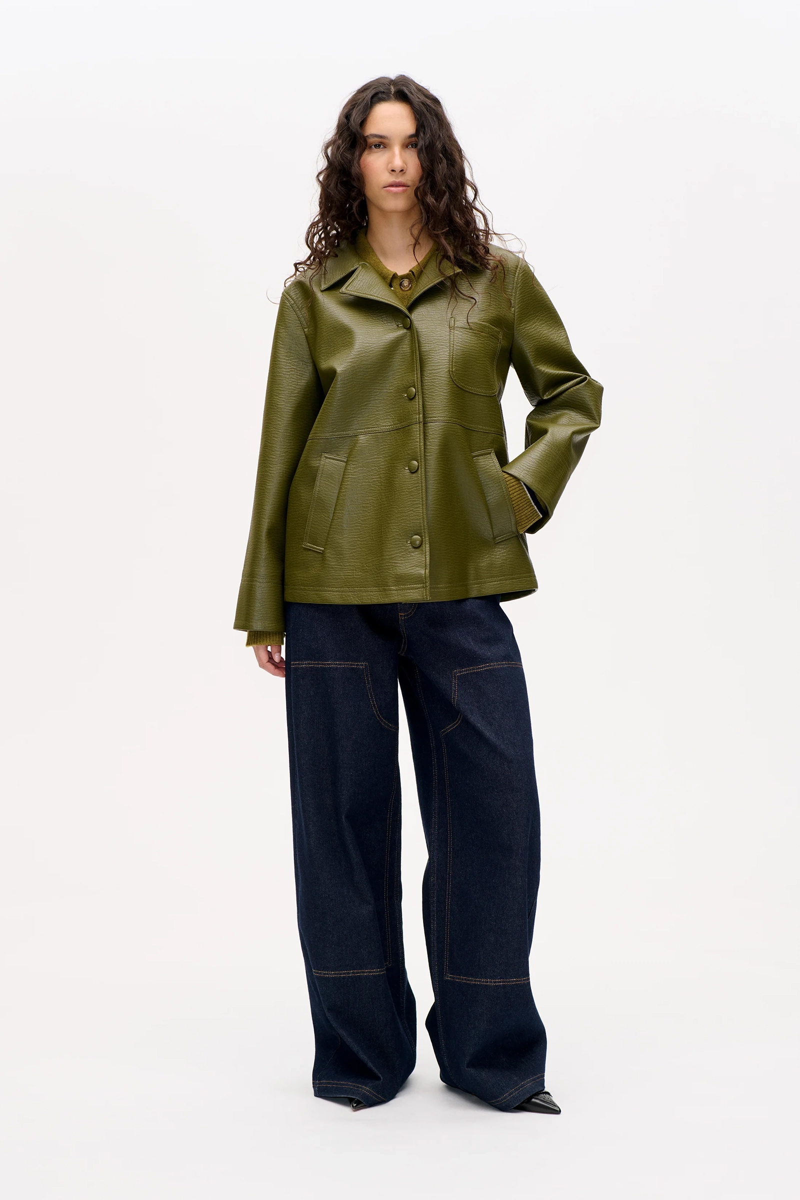 Dames jas groen