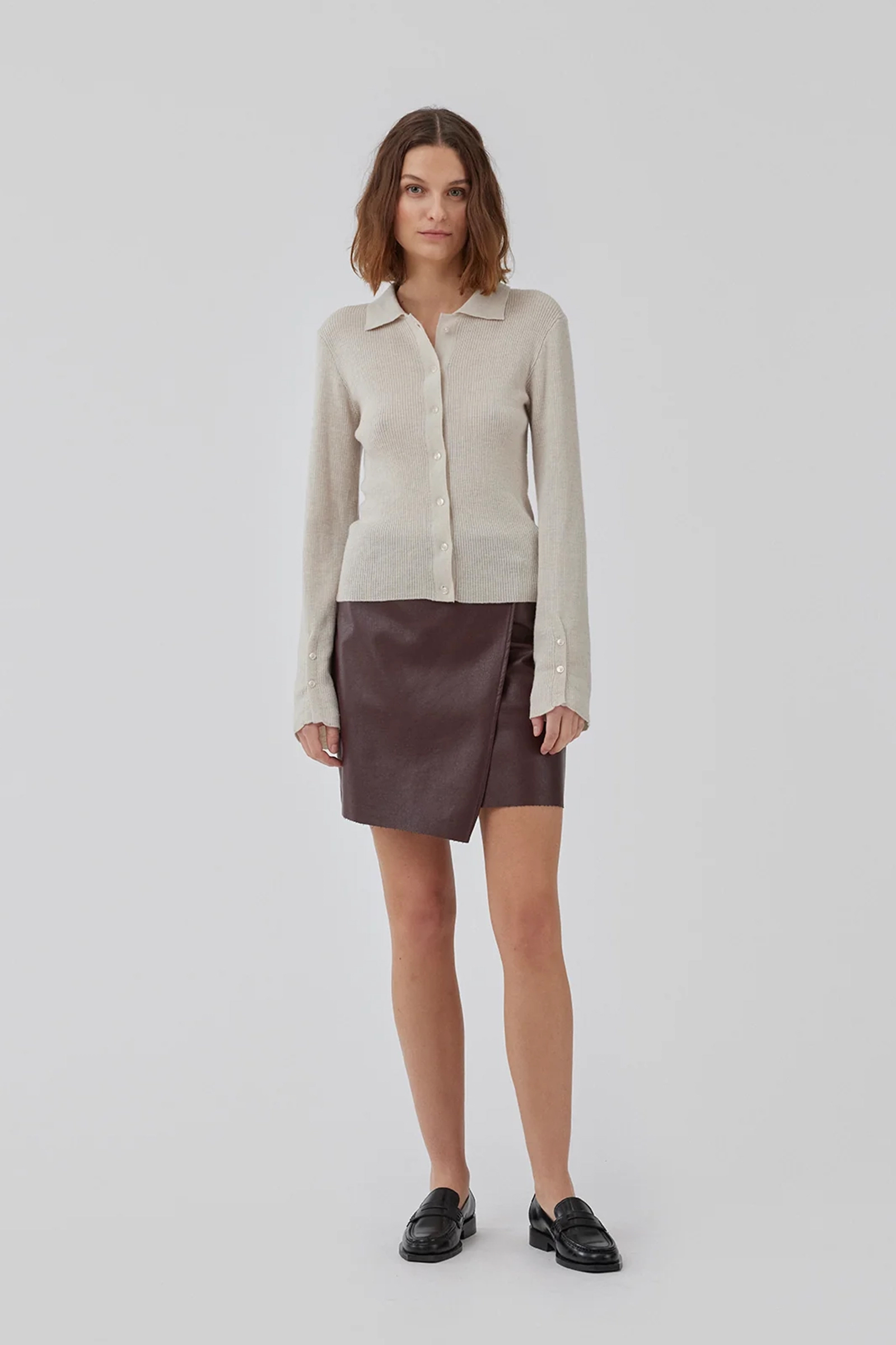 Dames vest bruin
