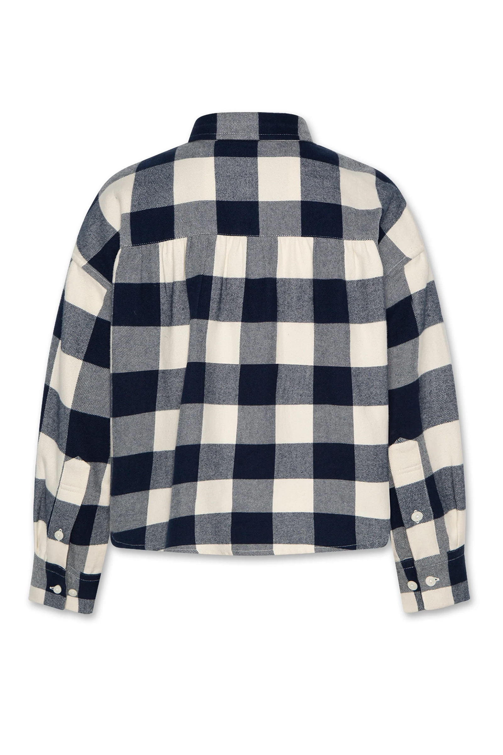 Meisjes blouse lange mouw blauw