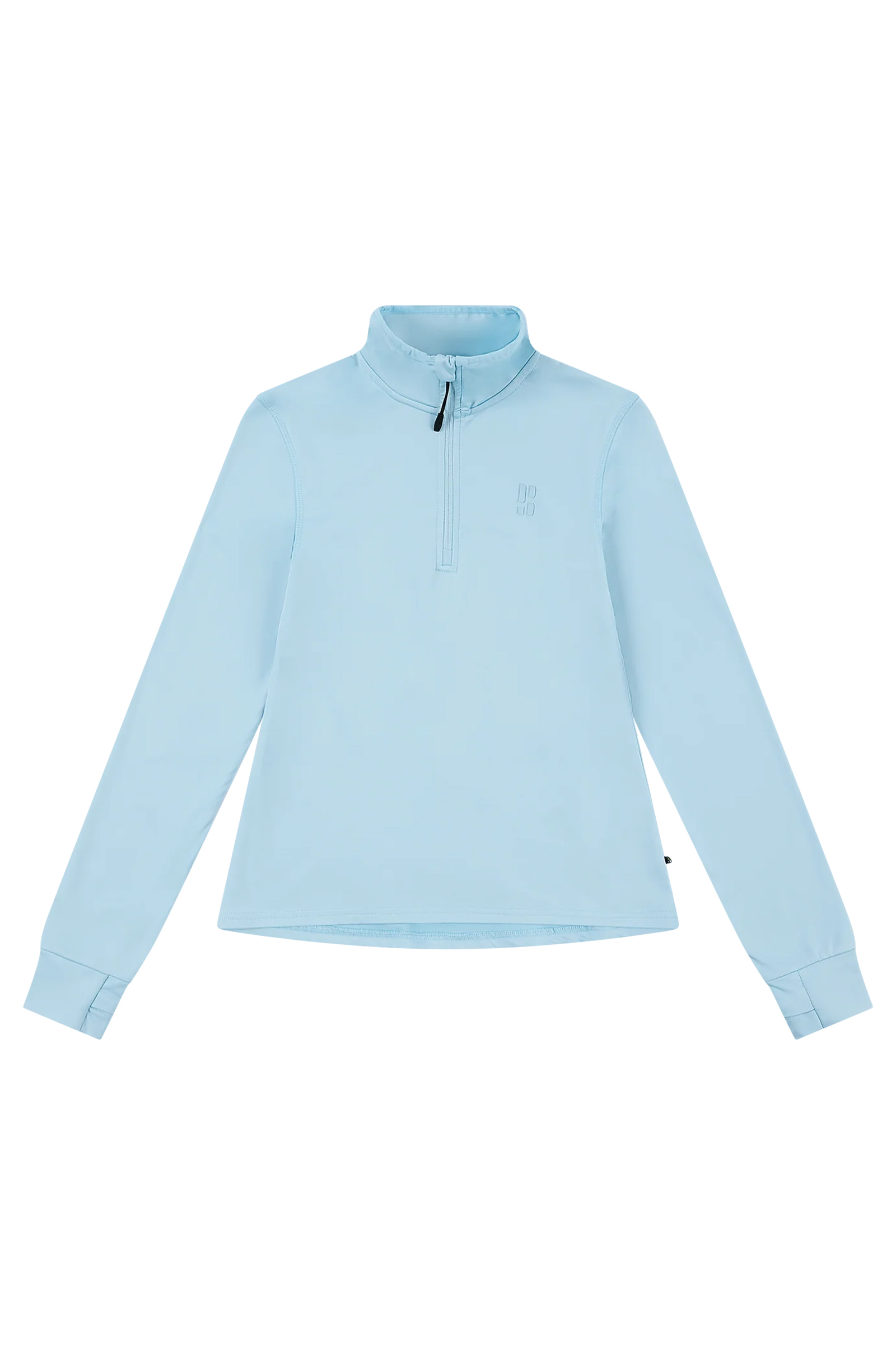 Wintersport dames pully+rits blauw