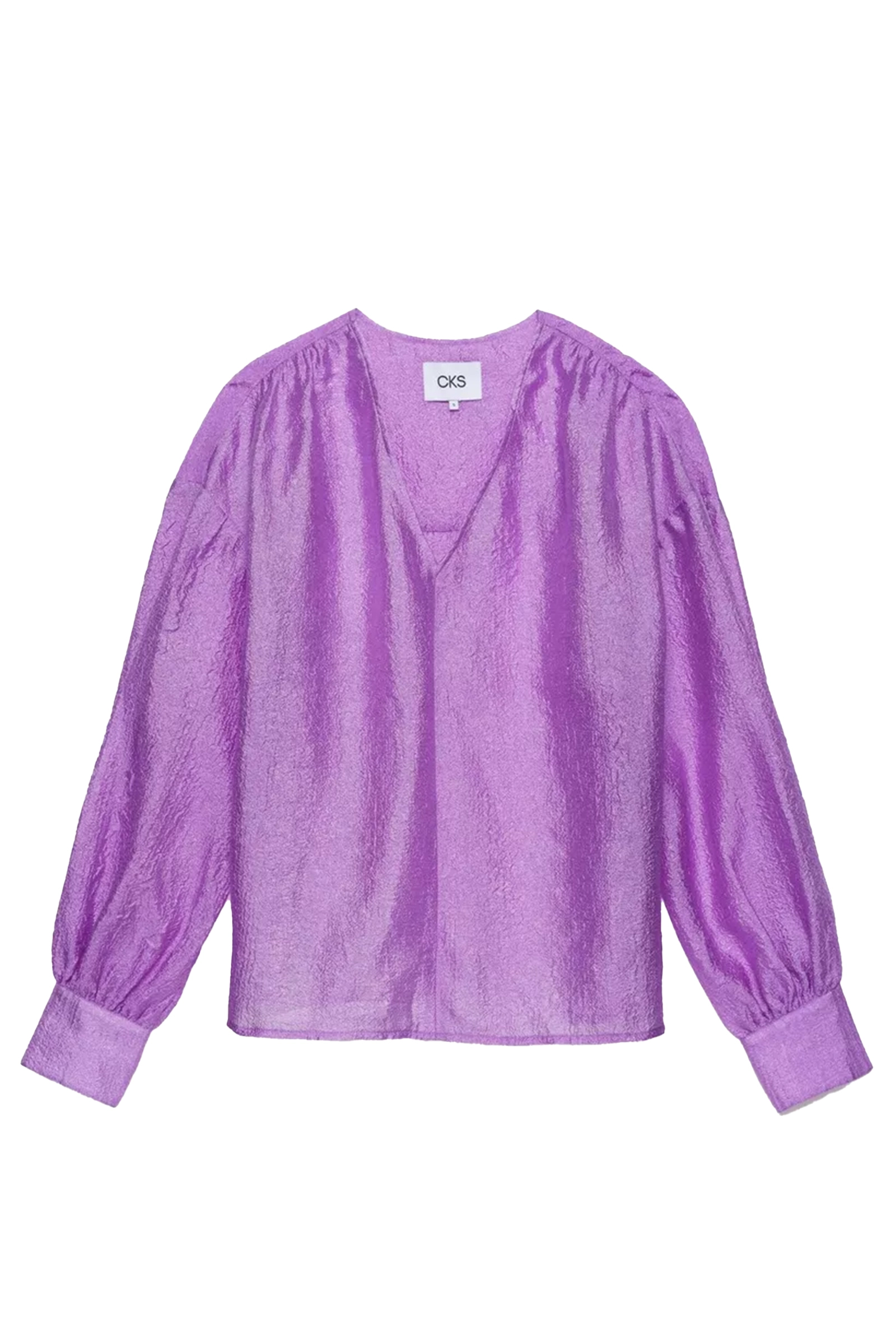 Dames blouse lange mouw paars