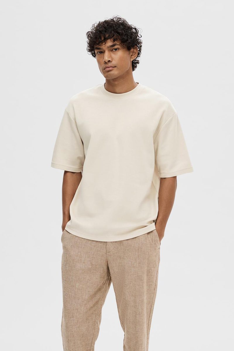 Heren t-shirt kortemouw bruin