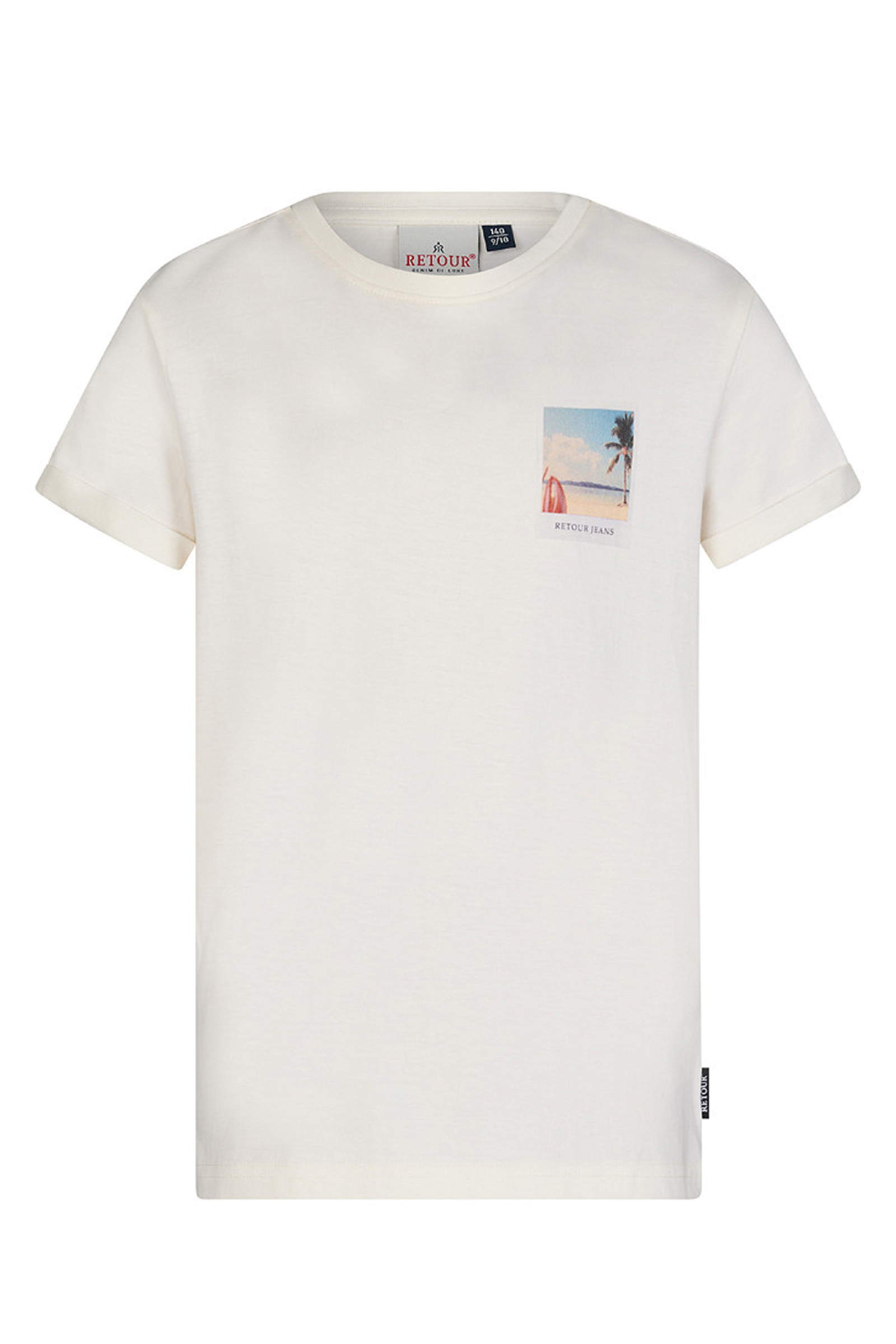 Jongens t-shirt korte mouw ecru
