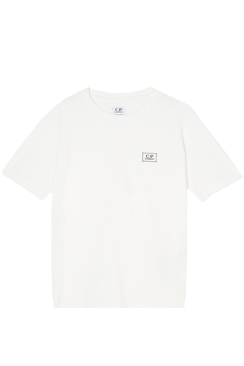 C.P. Company jersey logo detail tshirt Wit-1 1