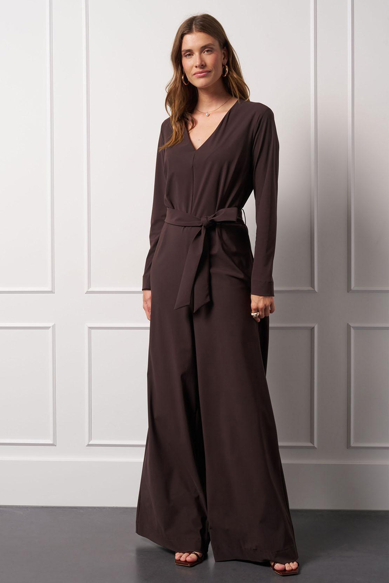 Dames jumpsuit/tuinbroek bruin