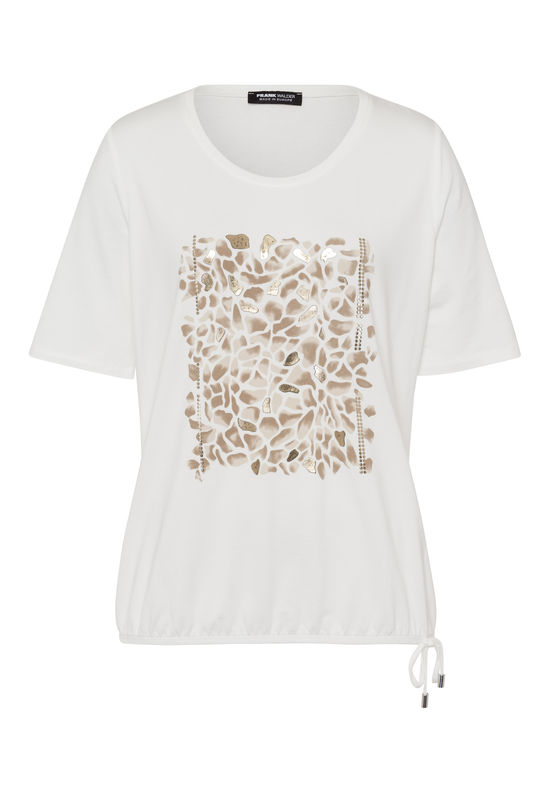 Dames t-shirt korte mouw bruin