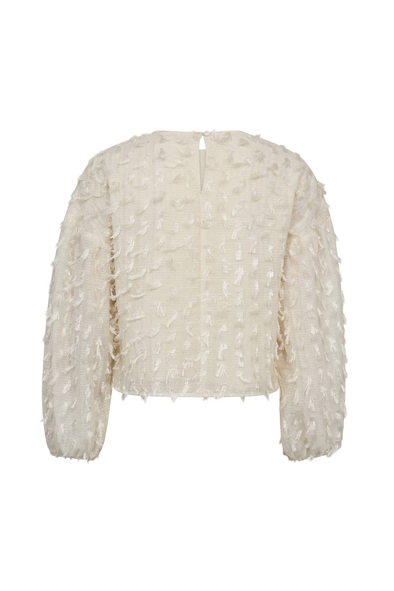 Dames blouse lange mouw ecru