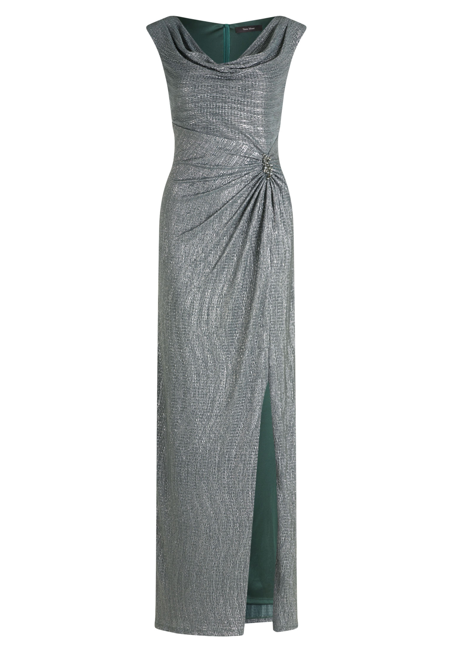 Vera Mont Kleid Lang ohne Arm Dark Green/Grey 1
