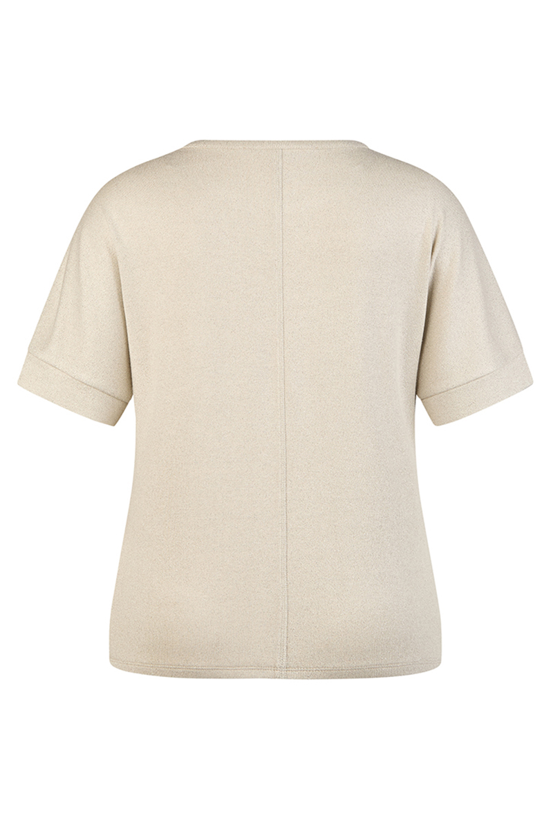Dames t-shirt korte mouw ecru