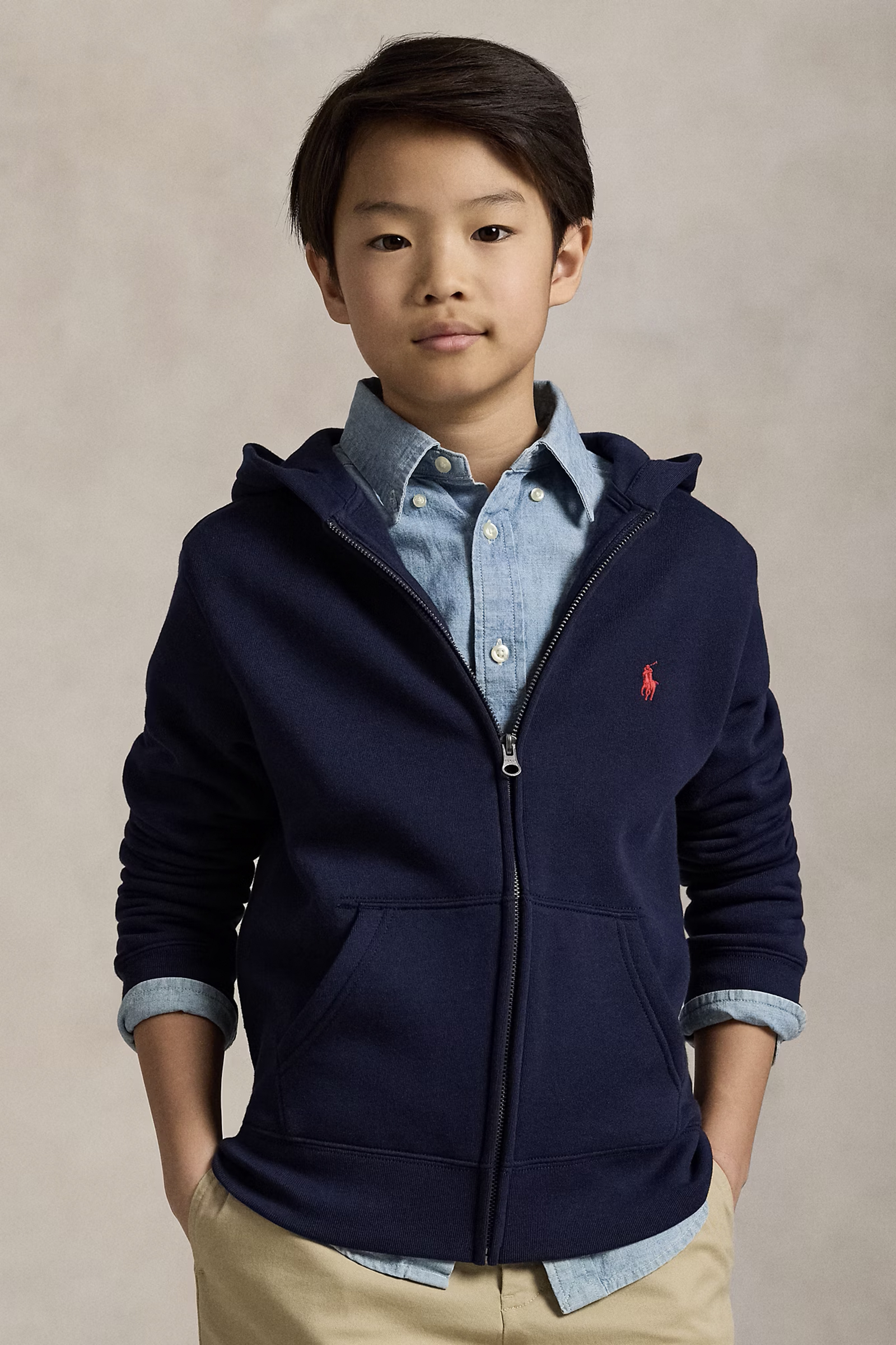 Jongens vest blauw