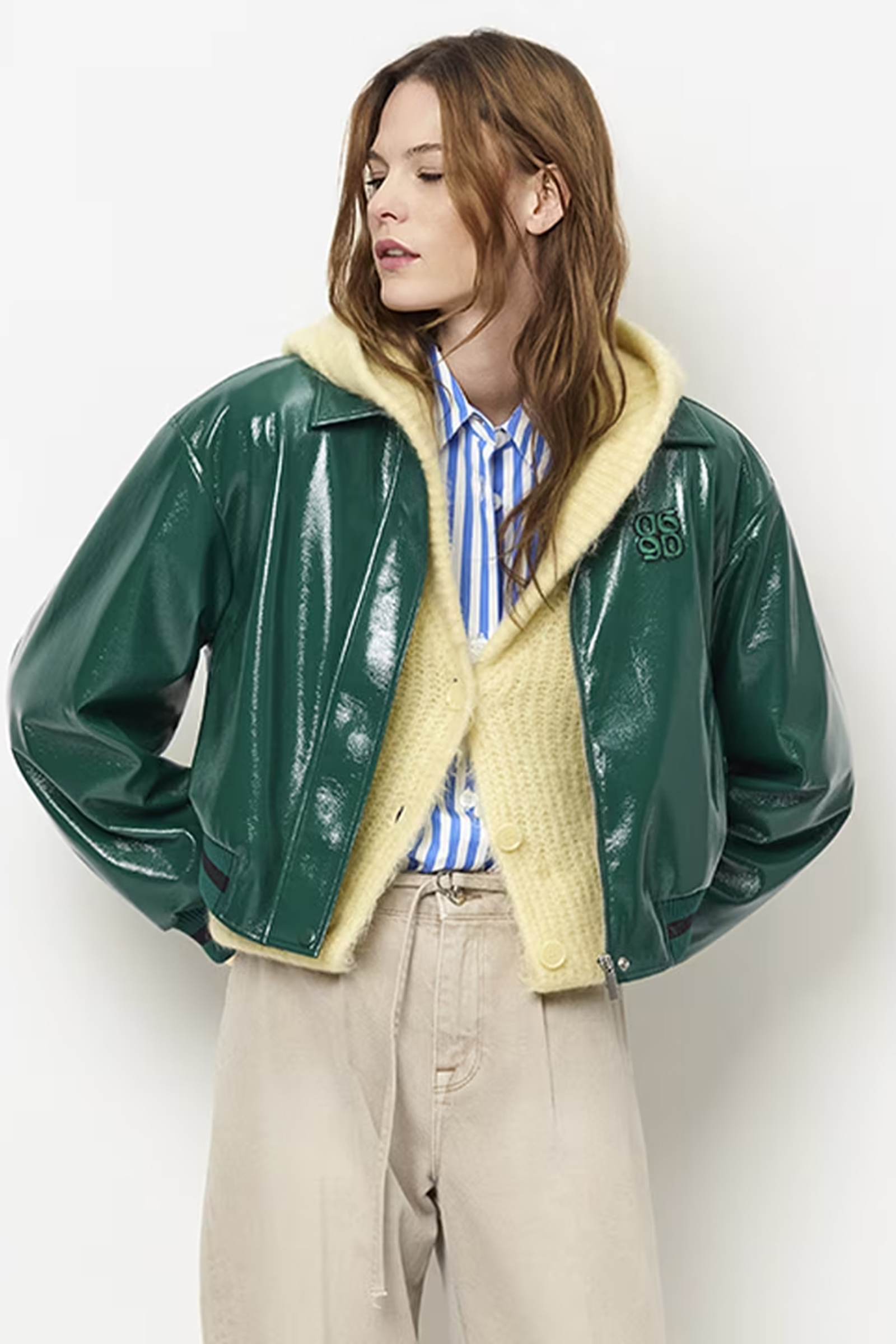 Dames jas groen