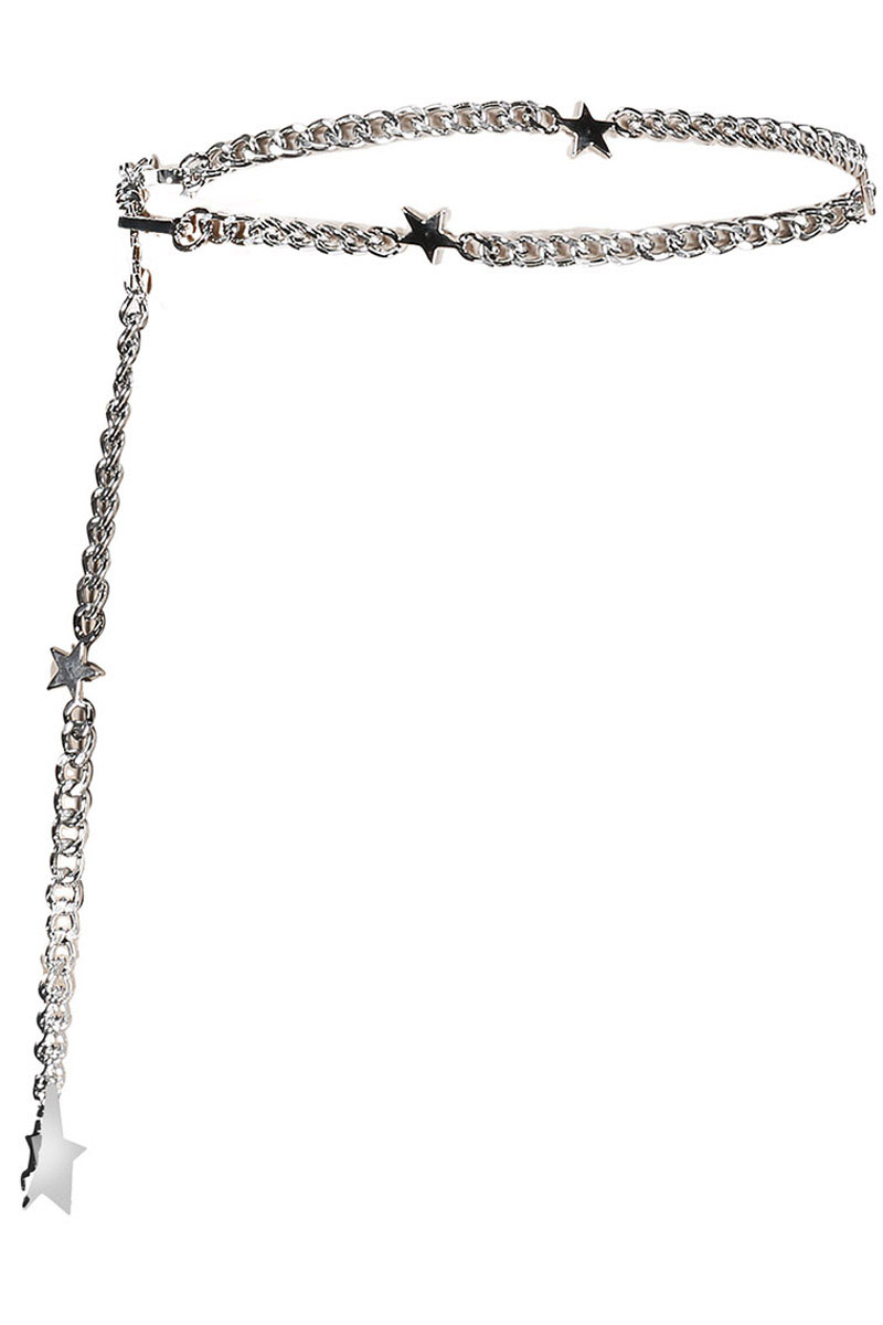 Frankie & Liberty Star belt Zilver-1 1
