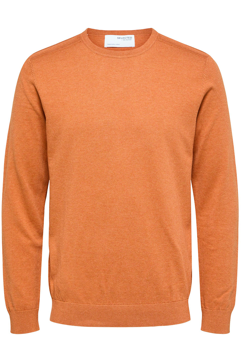 Selected SLHBERG CREW NECK B NOOS Bruin/Beige-3 1