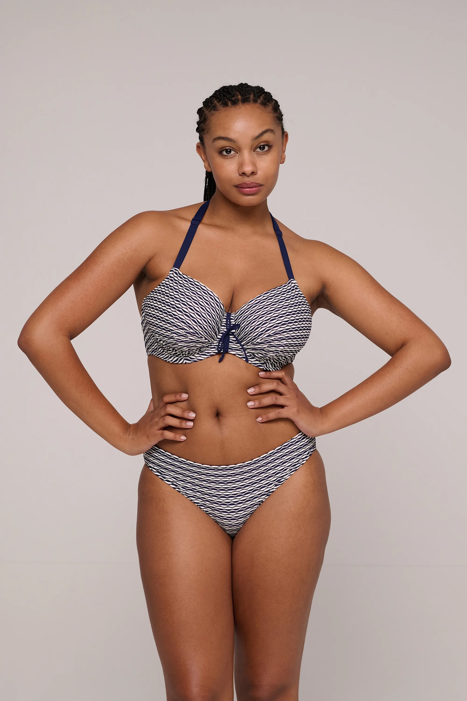 Bad/beach dames bikini top blauw