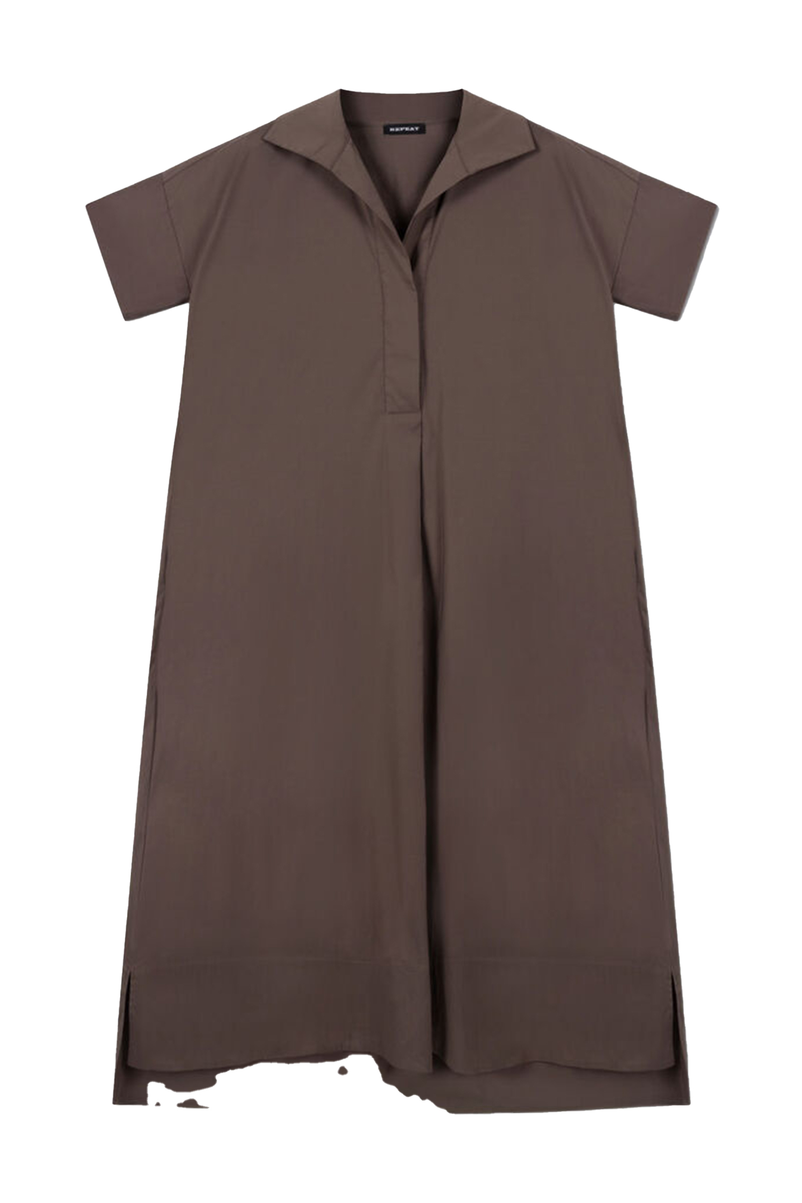 Dames blouse korte mouw bruin