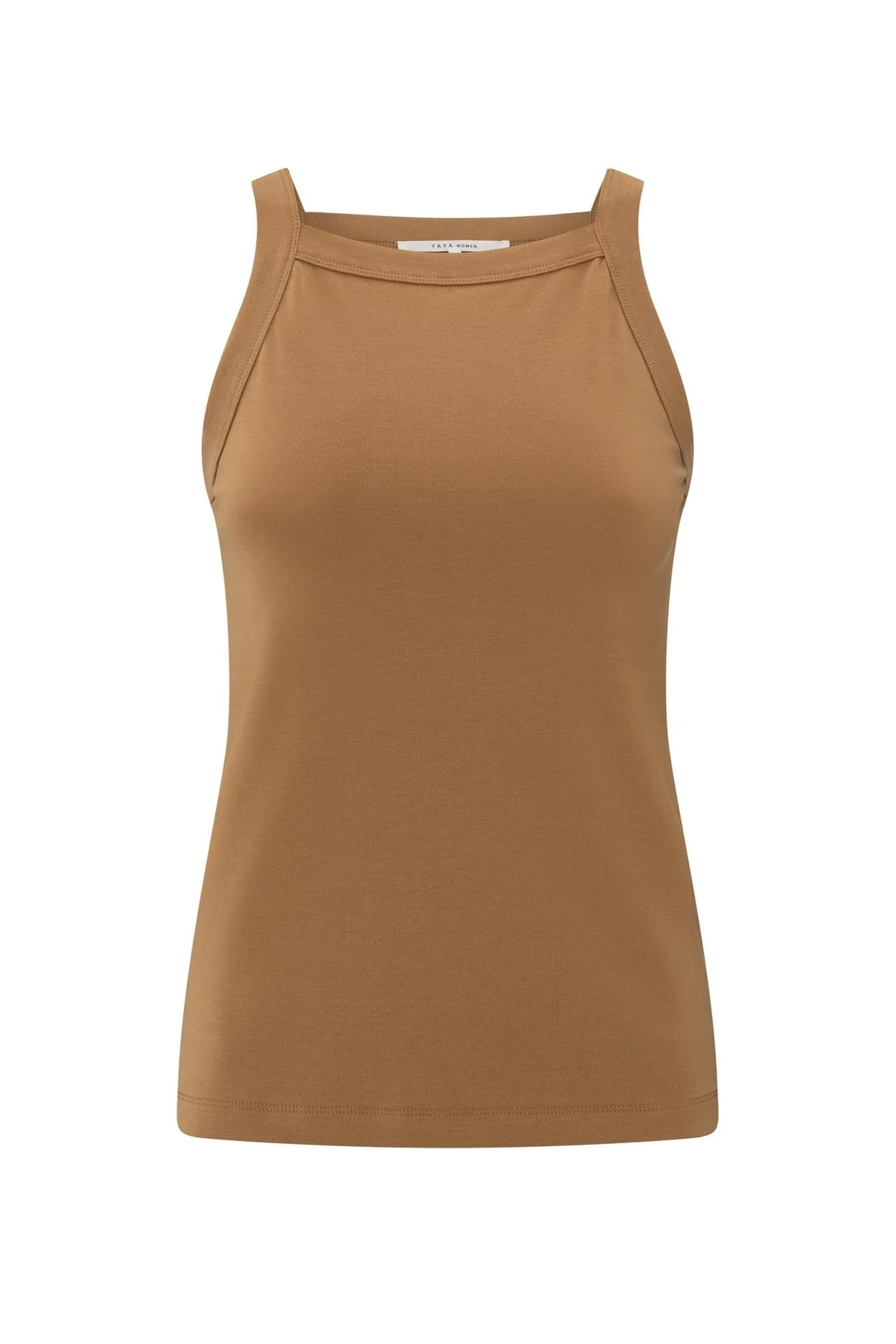 Yaya Sleeveless top with straight n CHIPMUNK BROWN 1