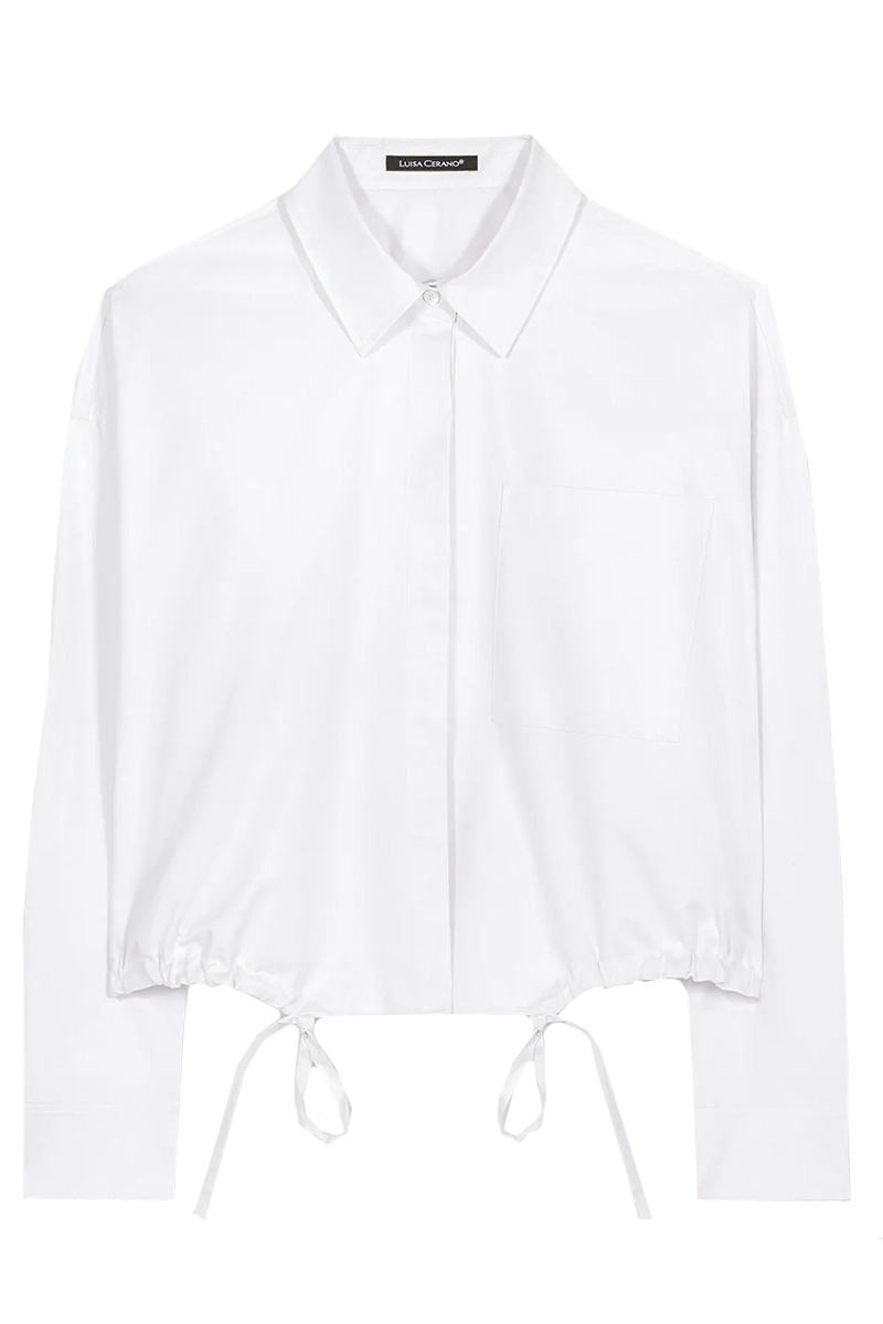 Dames blouse lange mouw wit