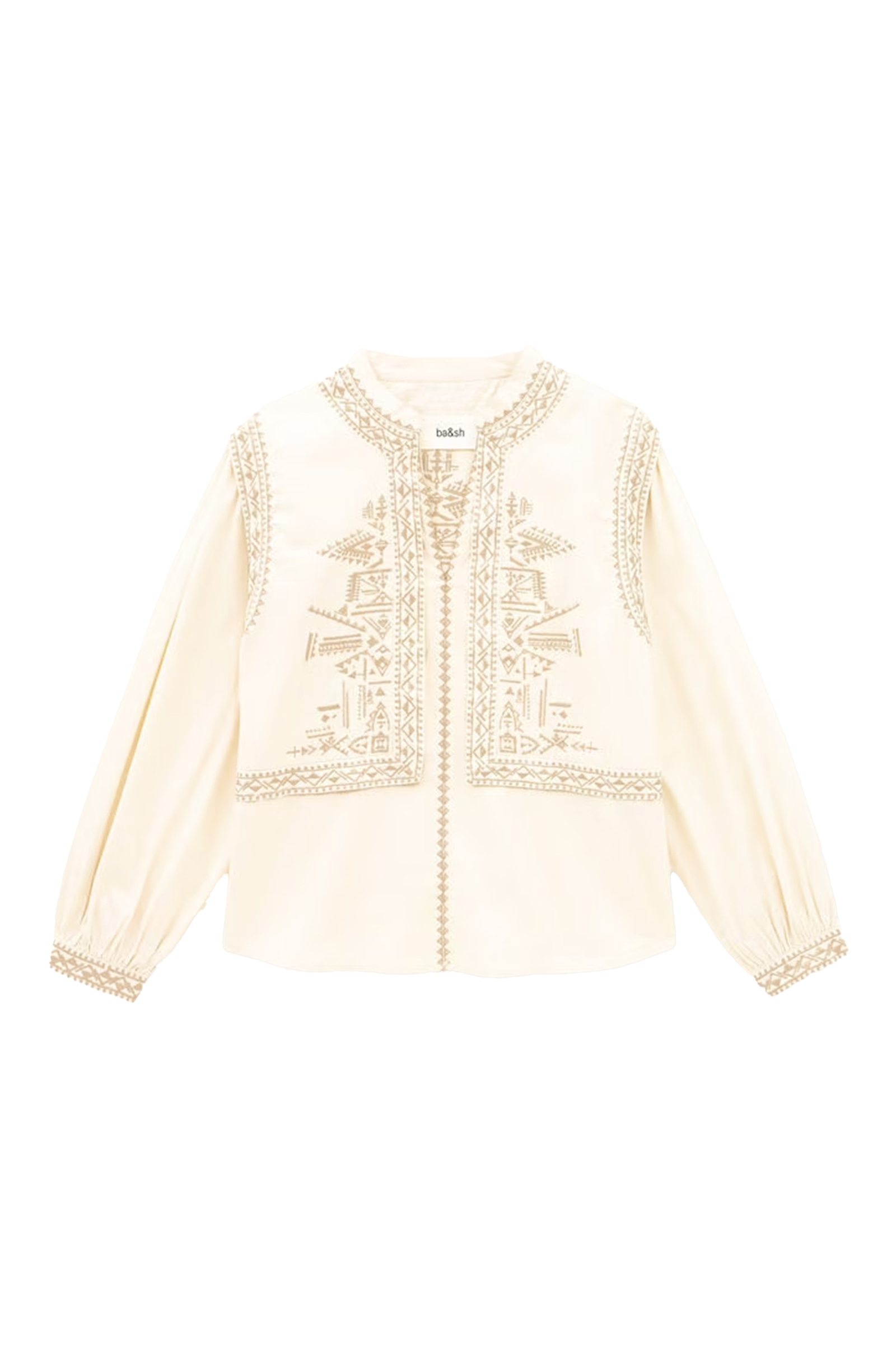 Dames blouse lange mouw ecru
