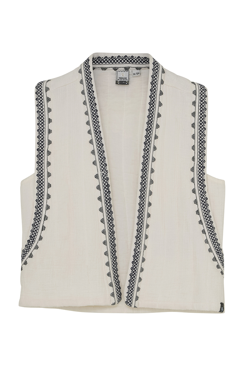 Meisjes gilet ecru