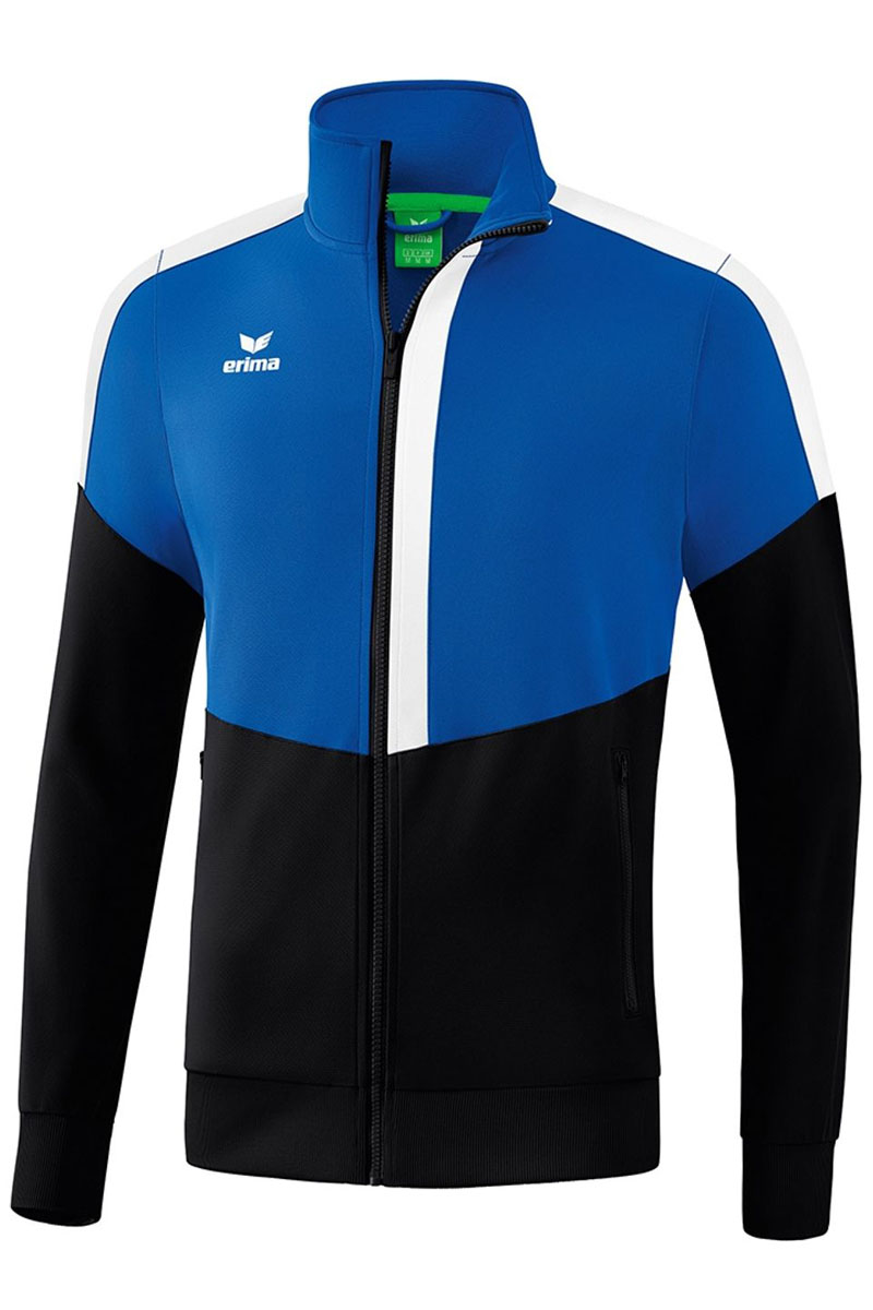 Fitness heren trainingsjack blauw