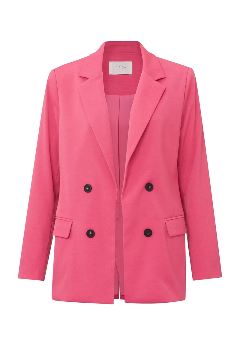 Yaya Fake double breasted blazer Rose-2 1