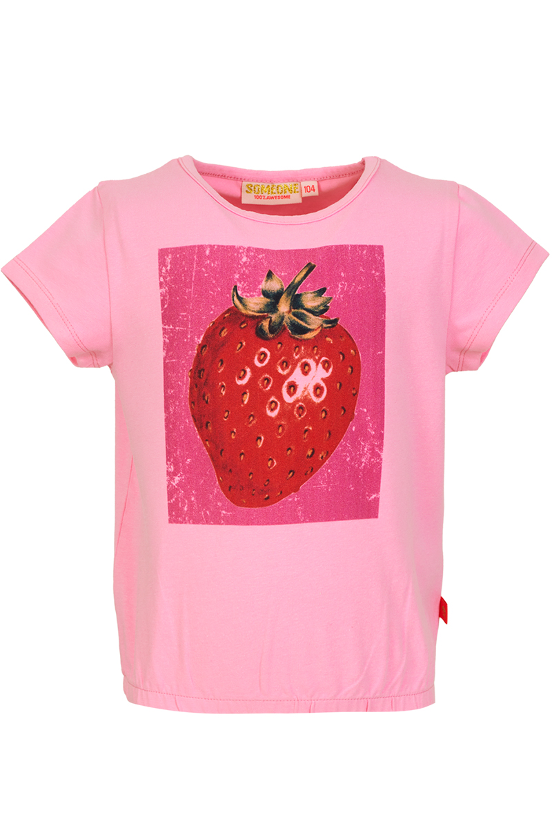 Meisjes t-shirt korte mouw rose