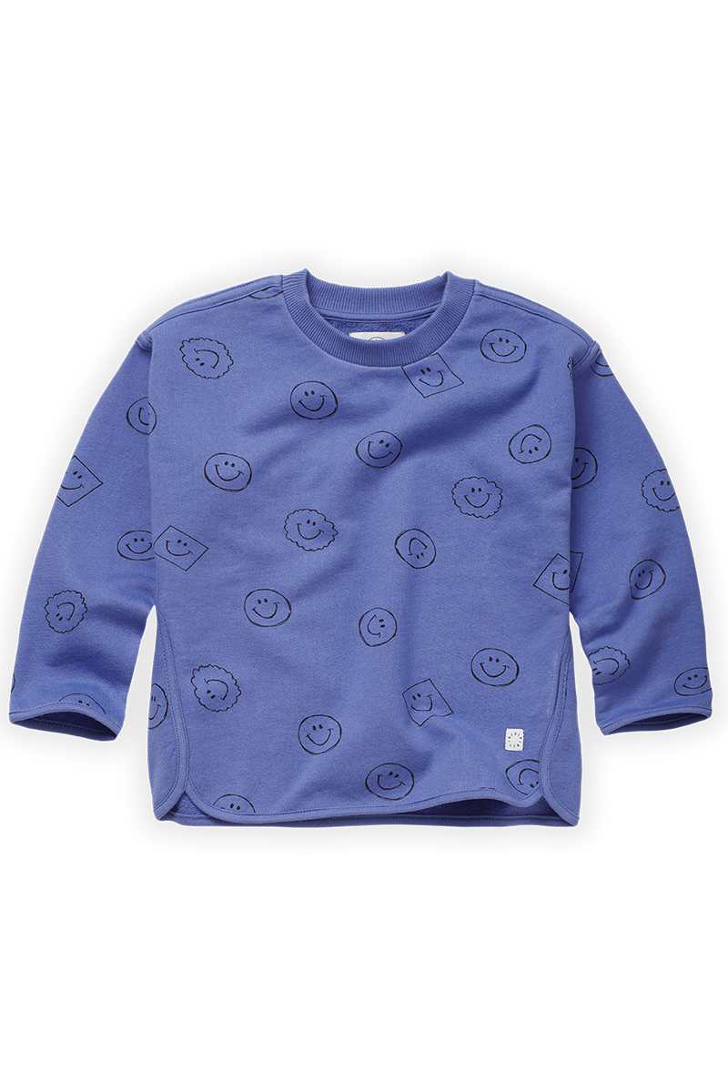 Sproet & Sprout Smiley print Blauw-1 1