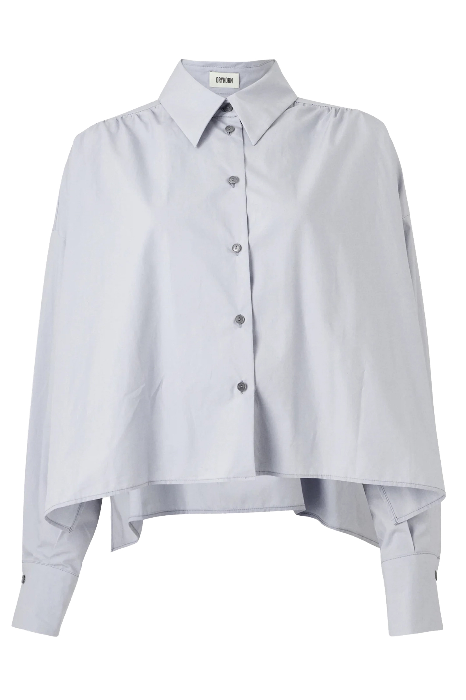 Dames blouse lange mouw blauw