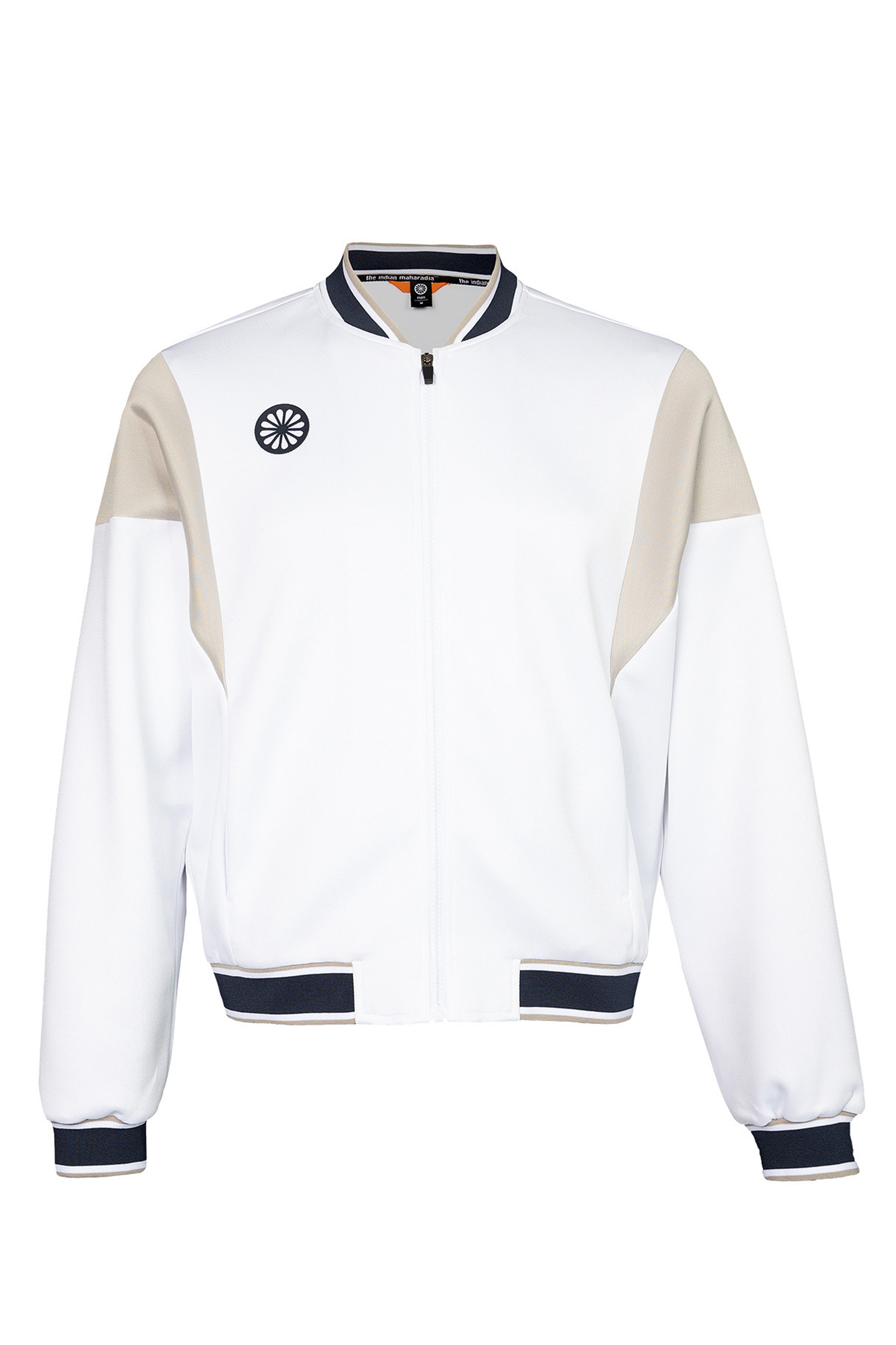 The Indian Maharadja MEN PIQUE BOMBER JACKET Wit-1 1