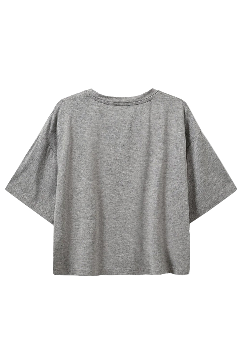 Meisjes t-shirt korte mouw grijs