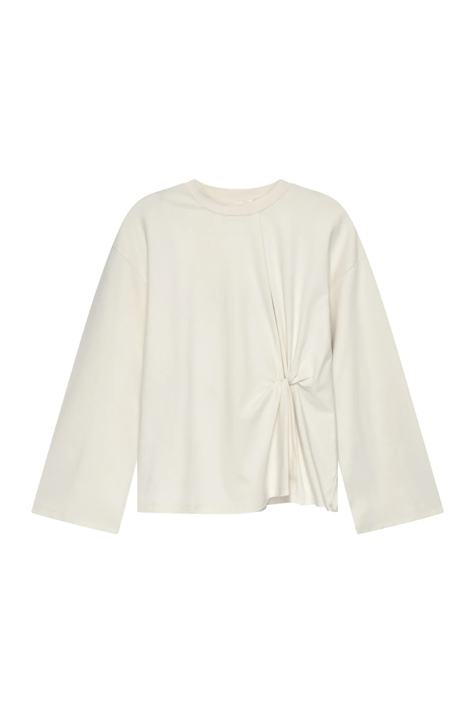 Dames t-shirt lange mouw ecru