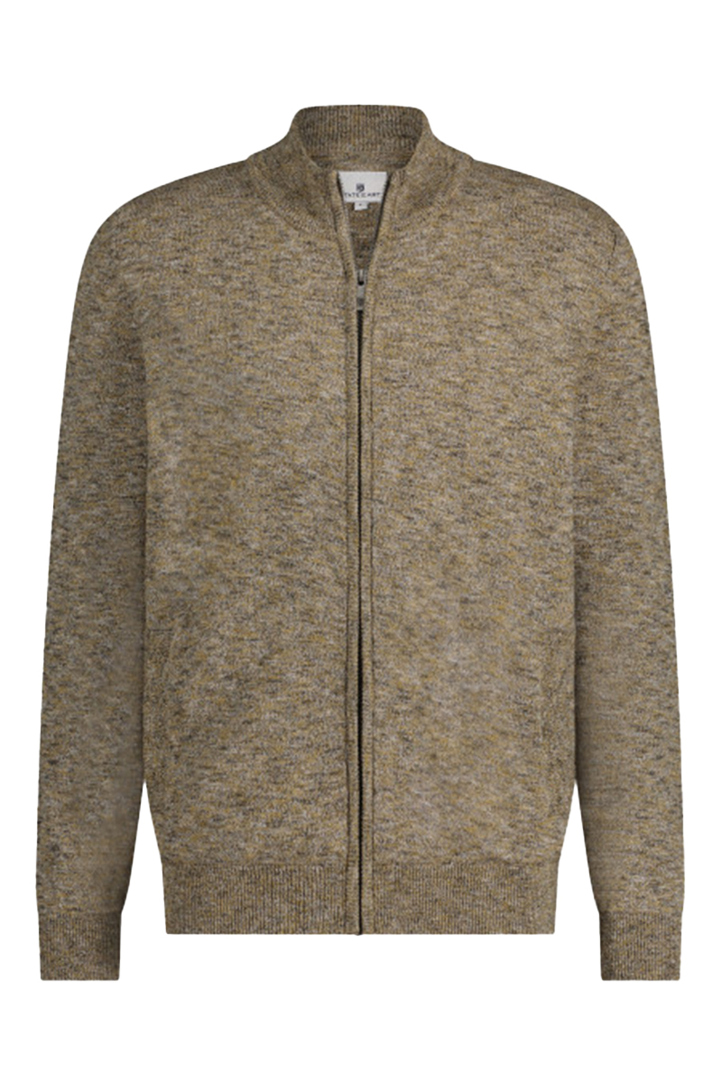 State of Art Cardigan Plain - Zip zwavelgeel 1