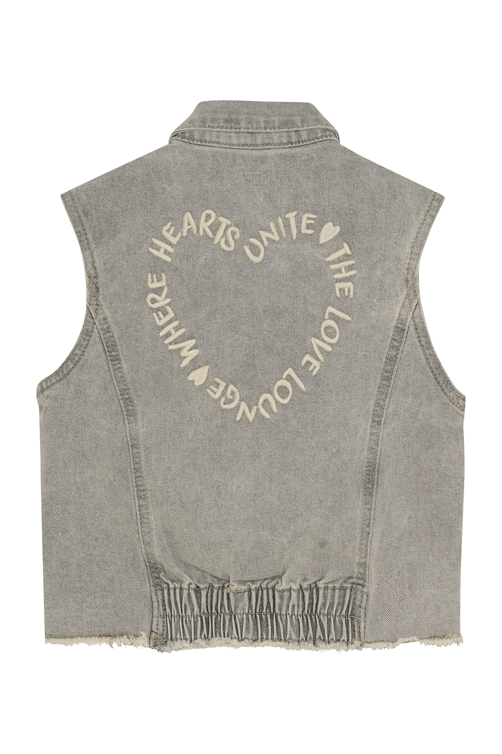 Daily7 Denim sleeveless jacket Grijs-1 3