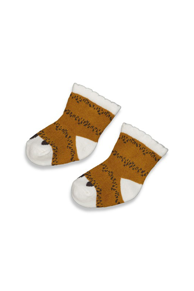 Feetje Sok Bruin/Beige-1 1