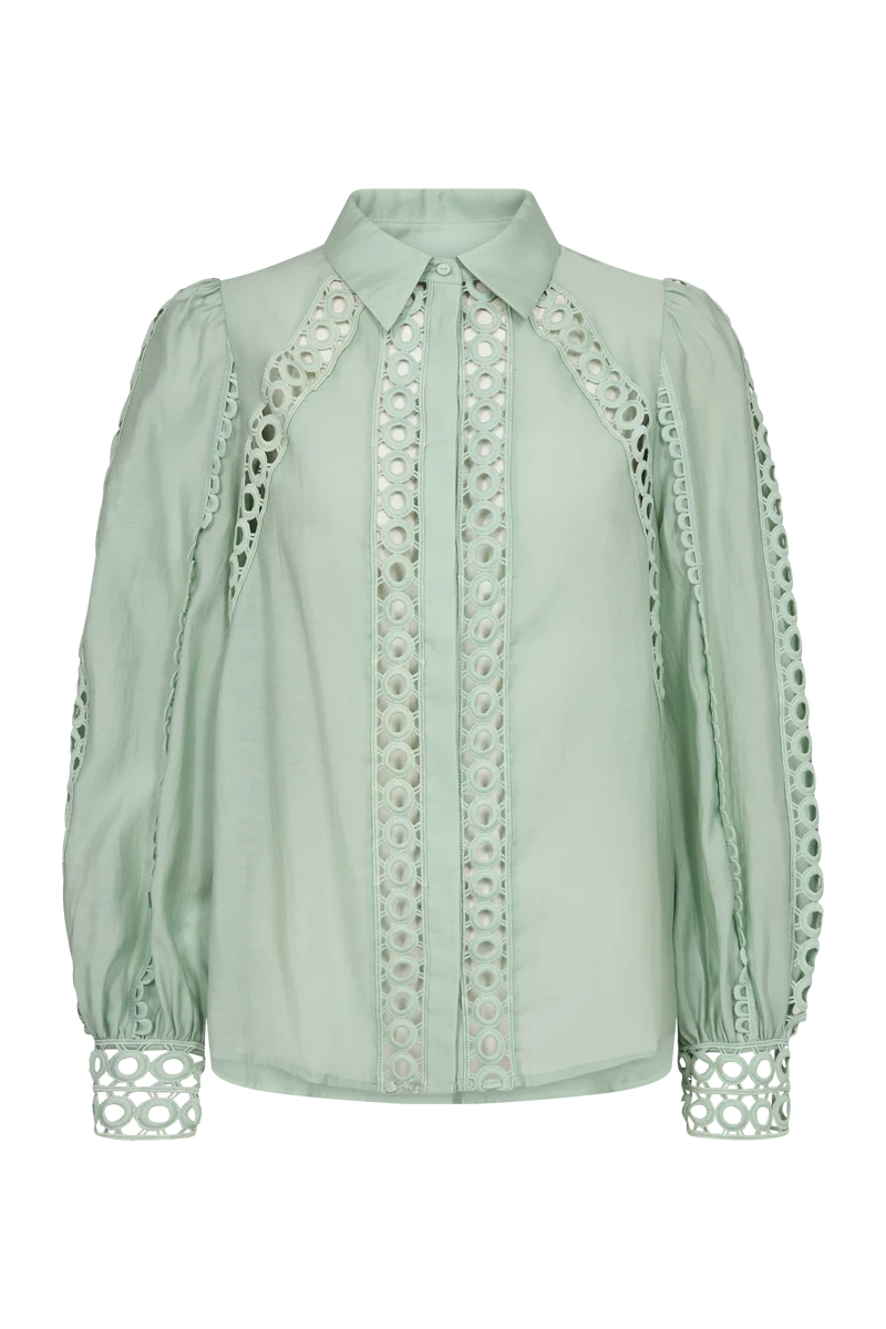 Dames blouse lange mouw groen