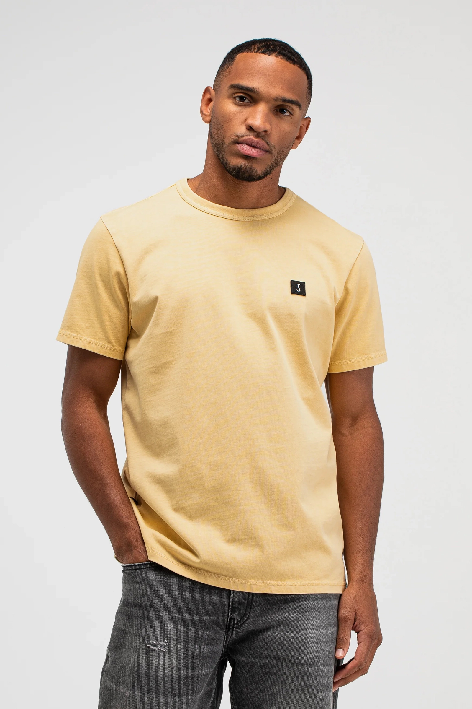 Heren t-shirt kortemouw geel