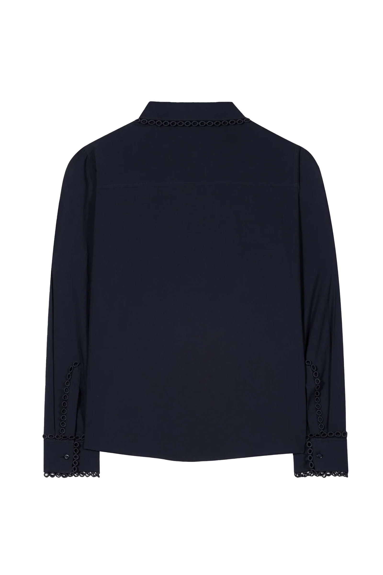 Dames blouse lange mouw blauw