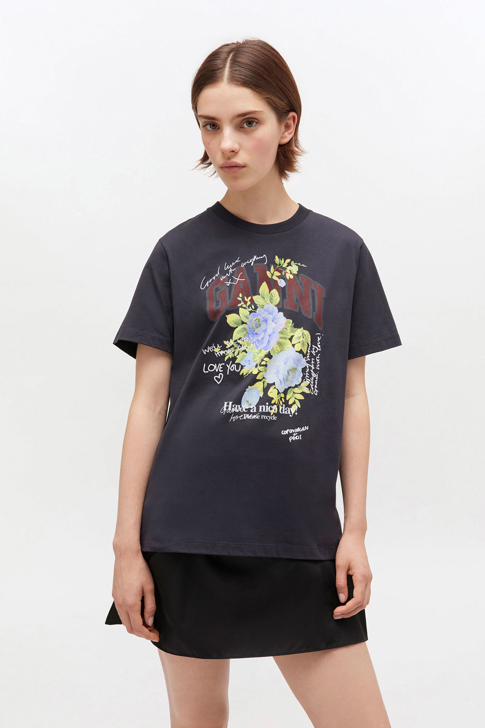 Dames t-shirt korte mouw zwart