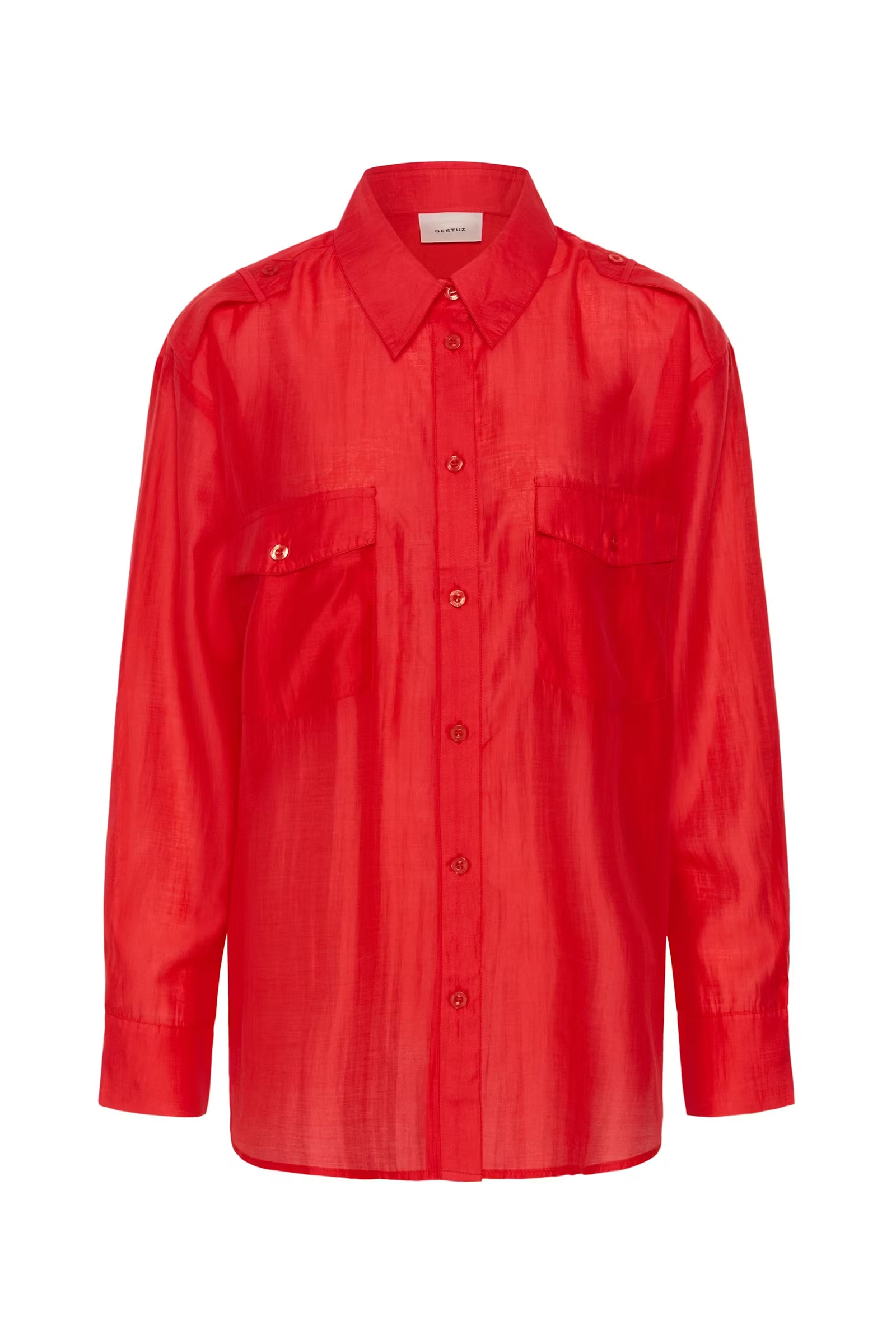 Dames blouse lange mouw rood