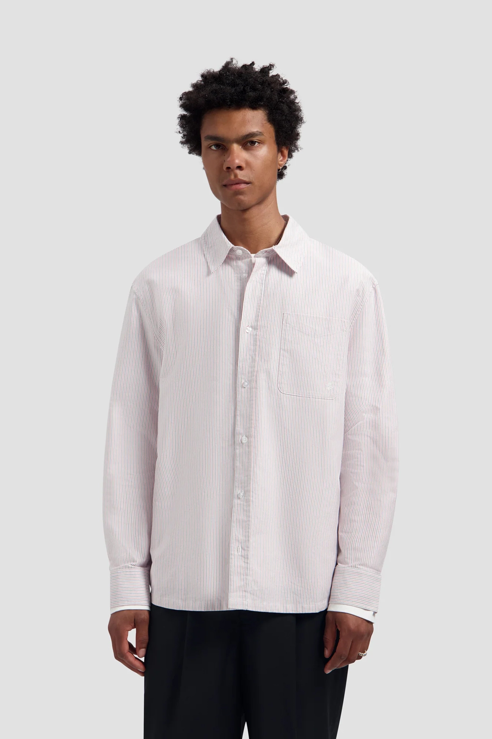 Heren overhemd lm casual wit