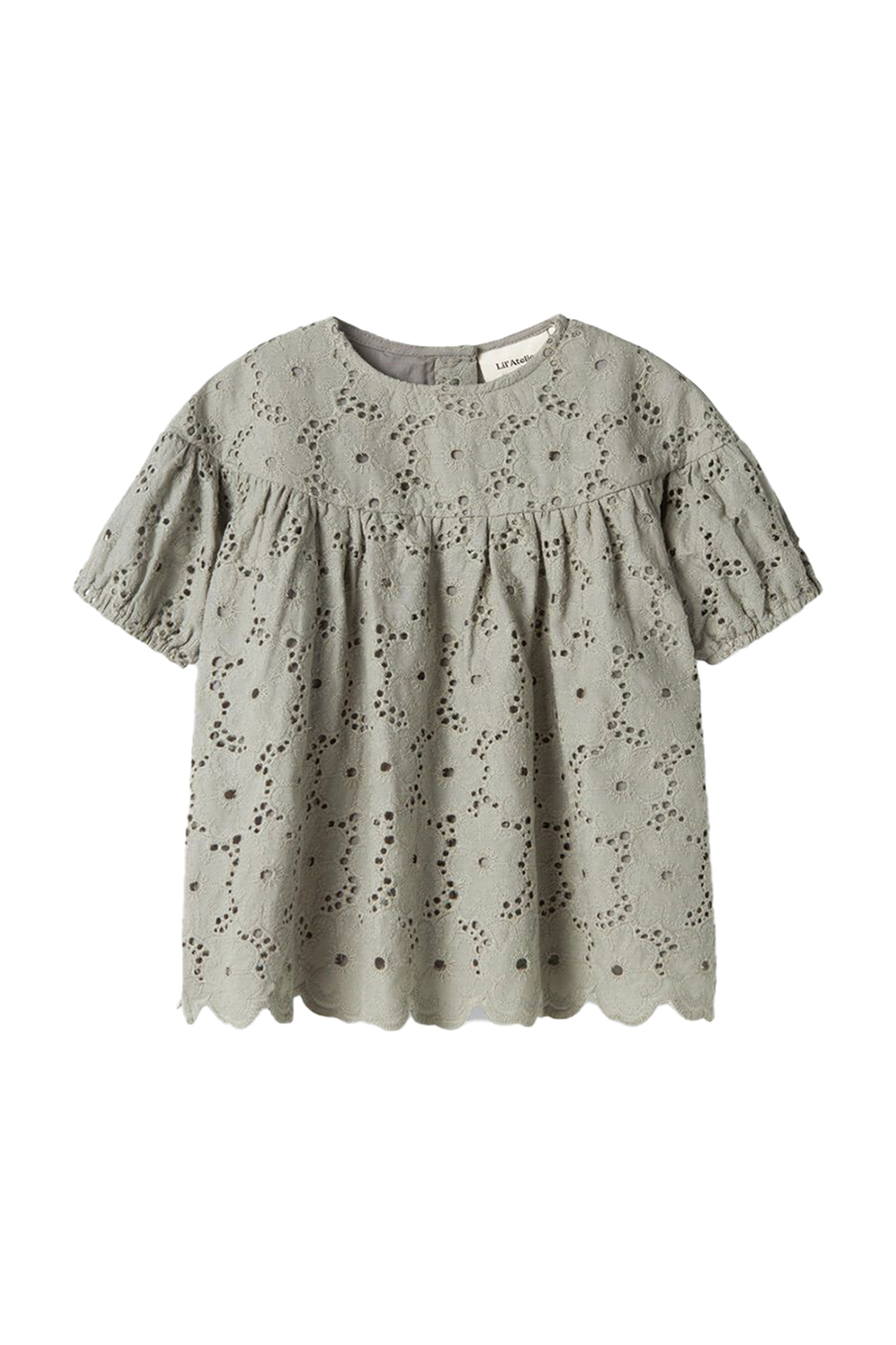 LIL' ATELIER NMFDALLY SS LOOSE SHIRT LIL 280176-Forest Fog 1