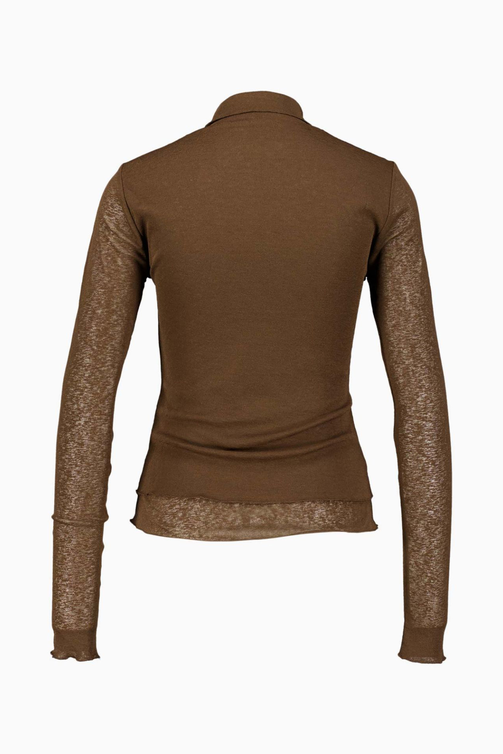 Dames top bruin