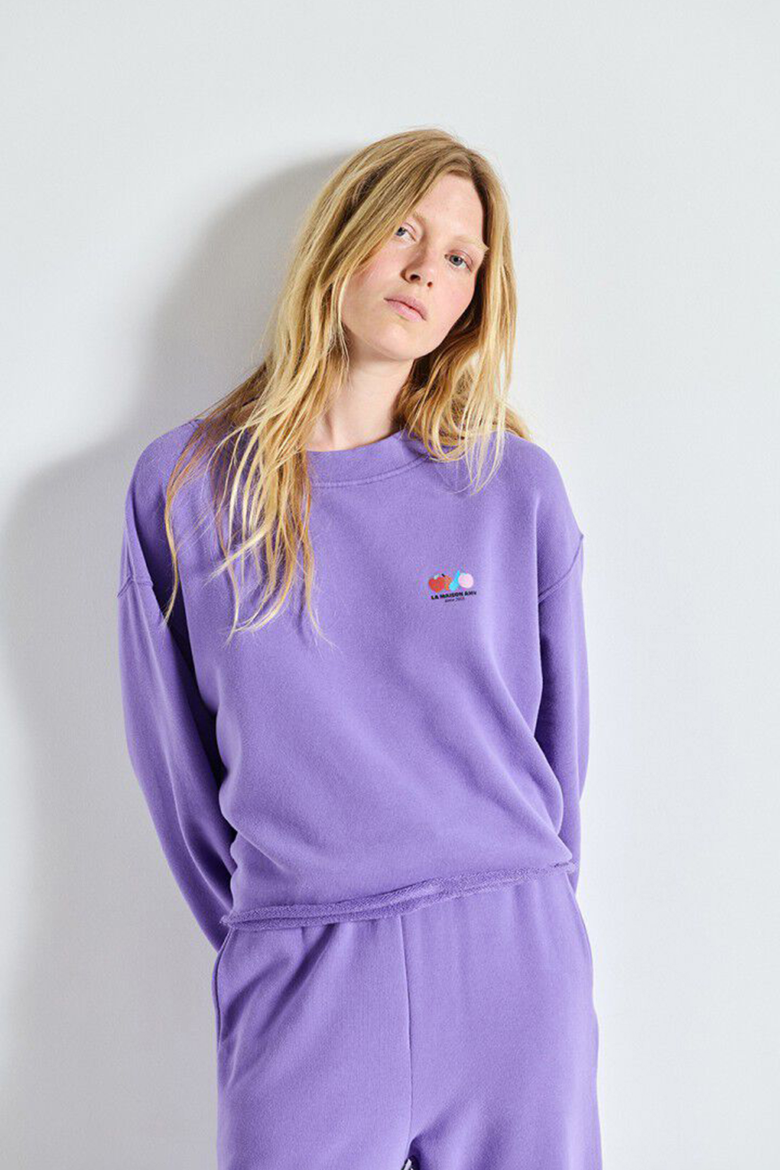Dames sweater paars