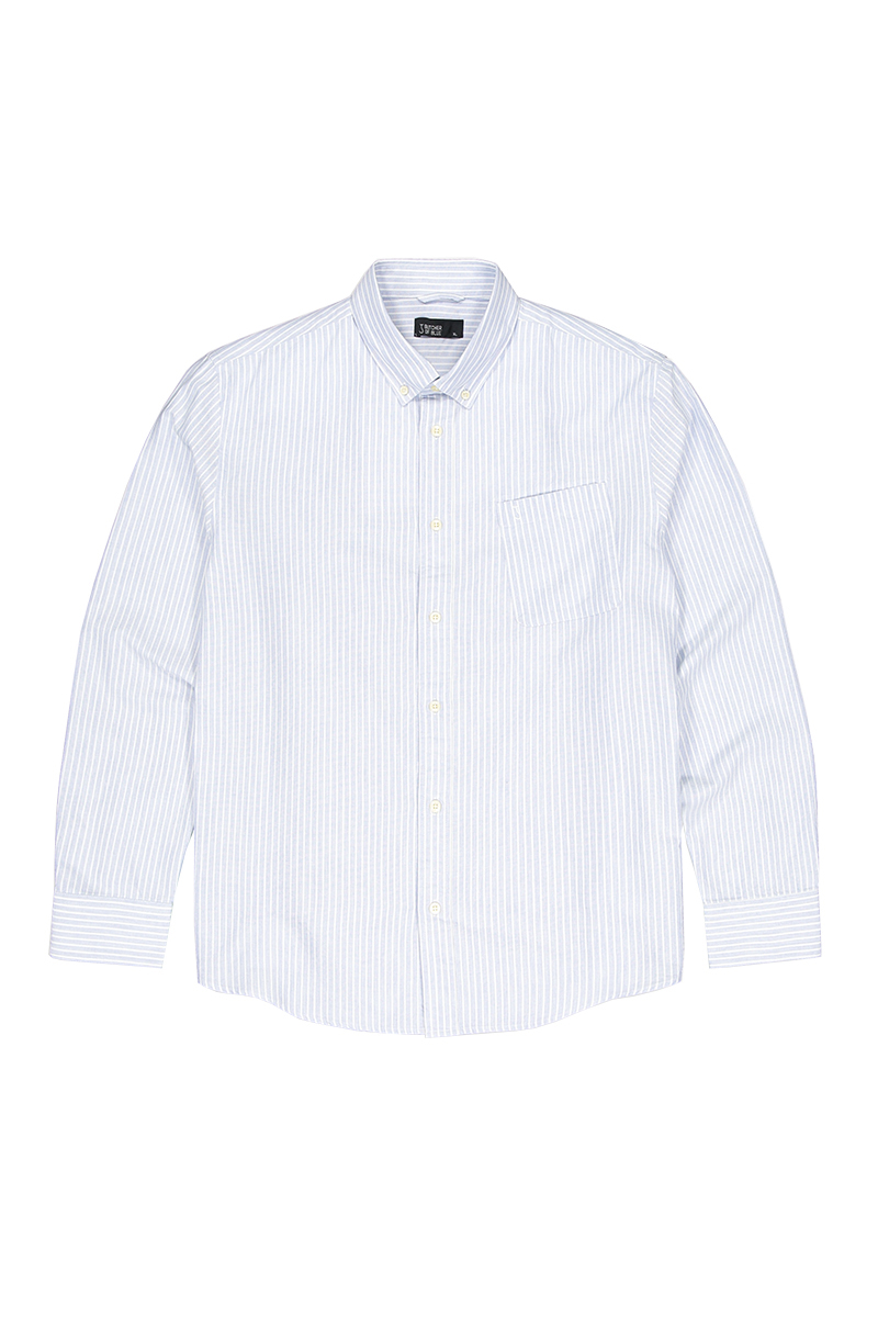 Heren overhemd lm casual blauw