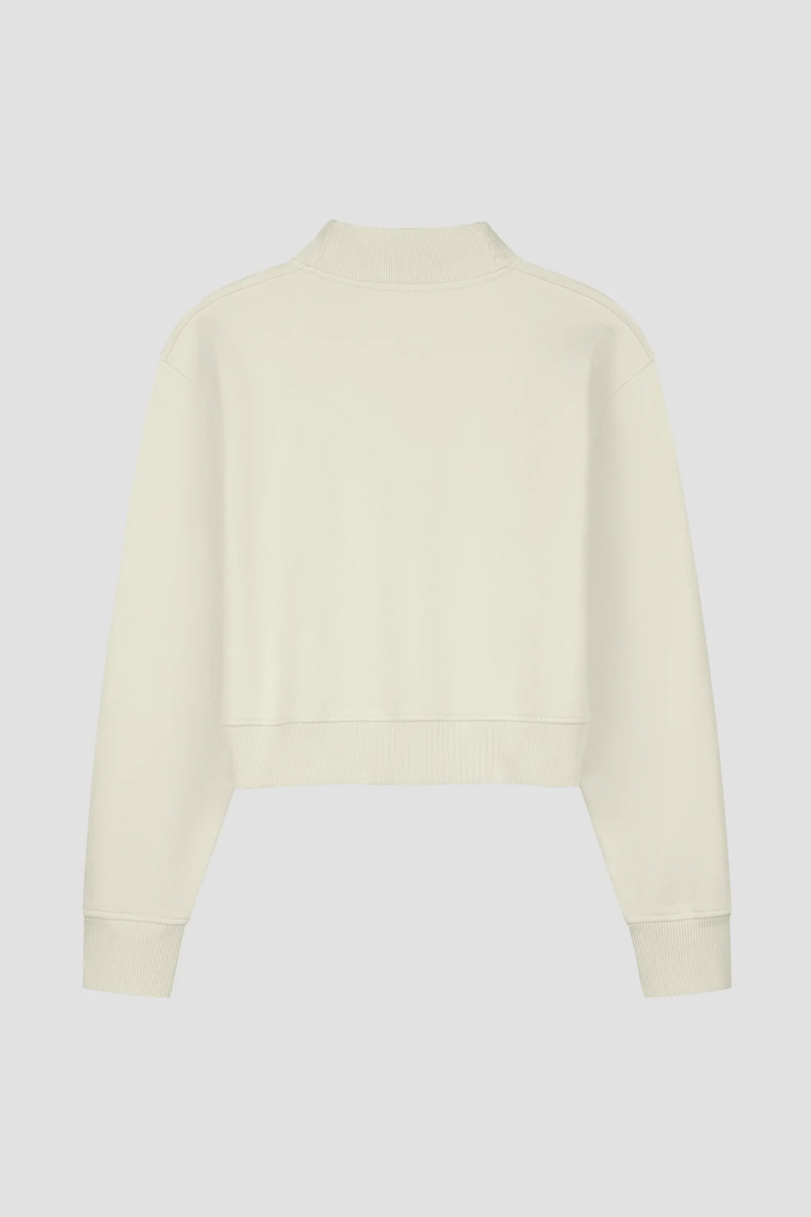 Olaf Hussein HALF ZIP SWEATSHIRT Ecru-1 3