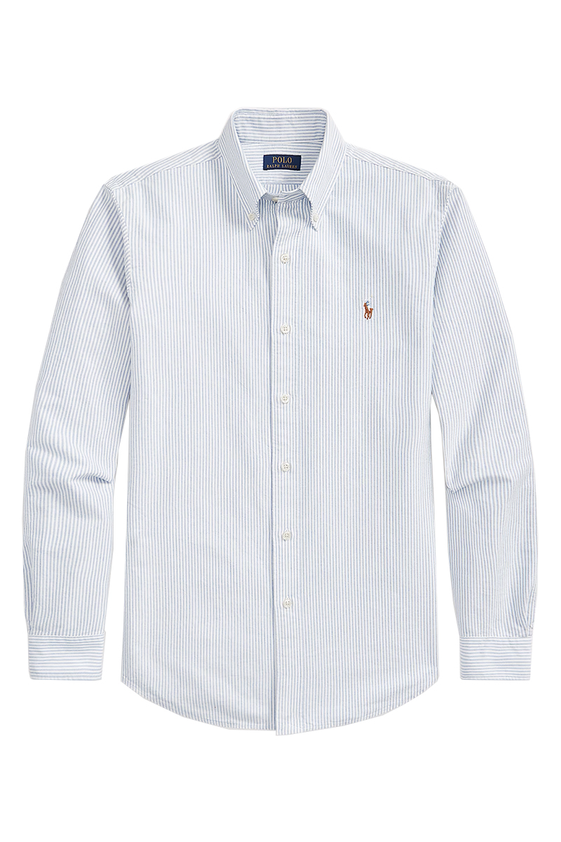 Heren overhemd lm casual blauw