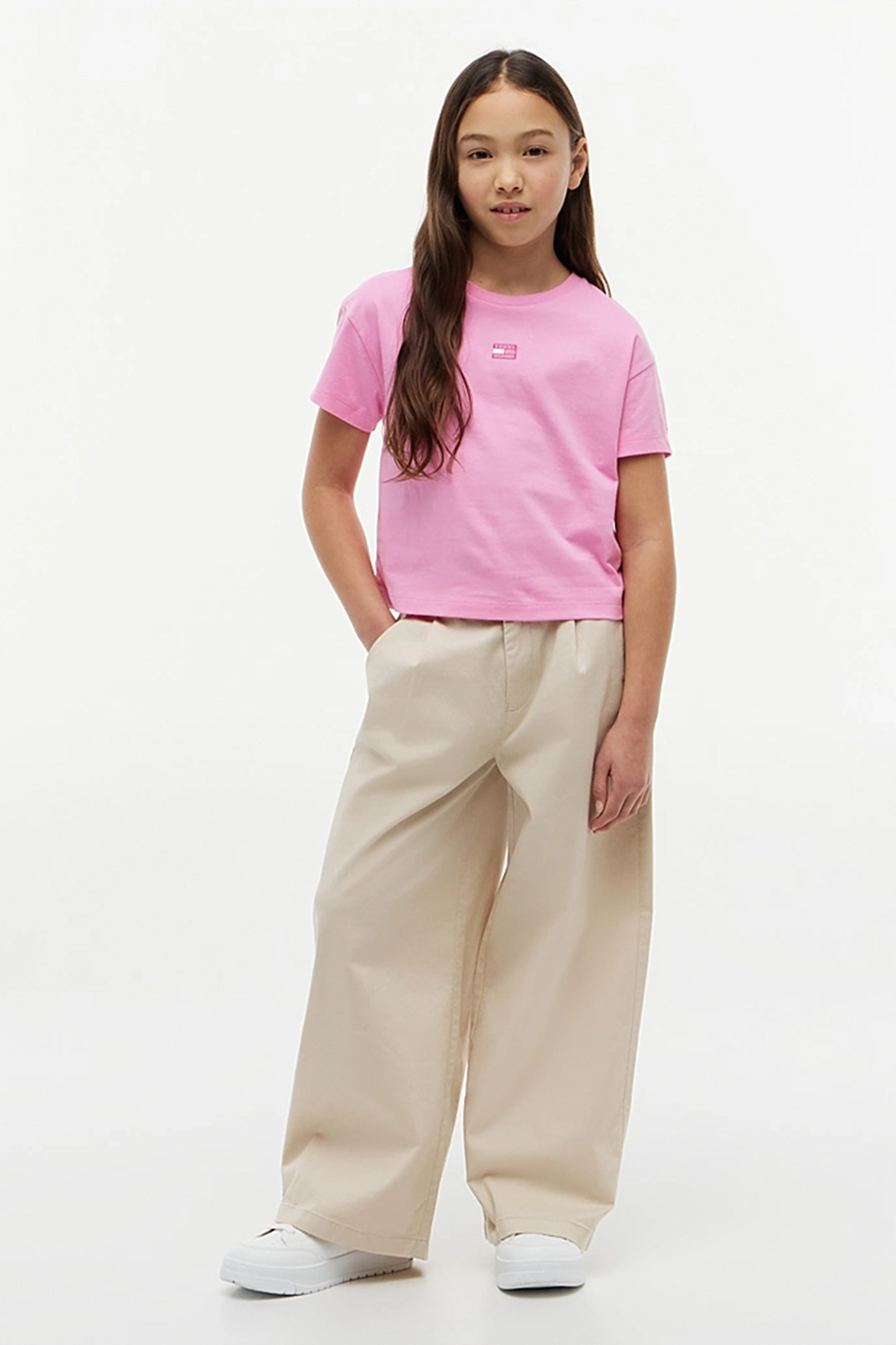 Meisjes t-shirt korte mouw rose