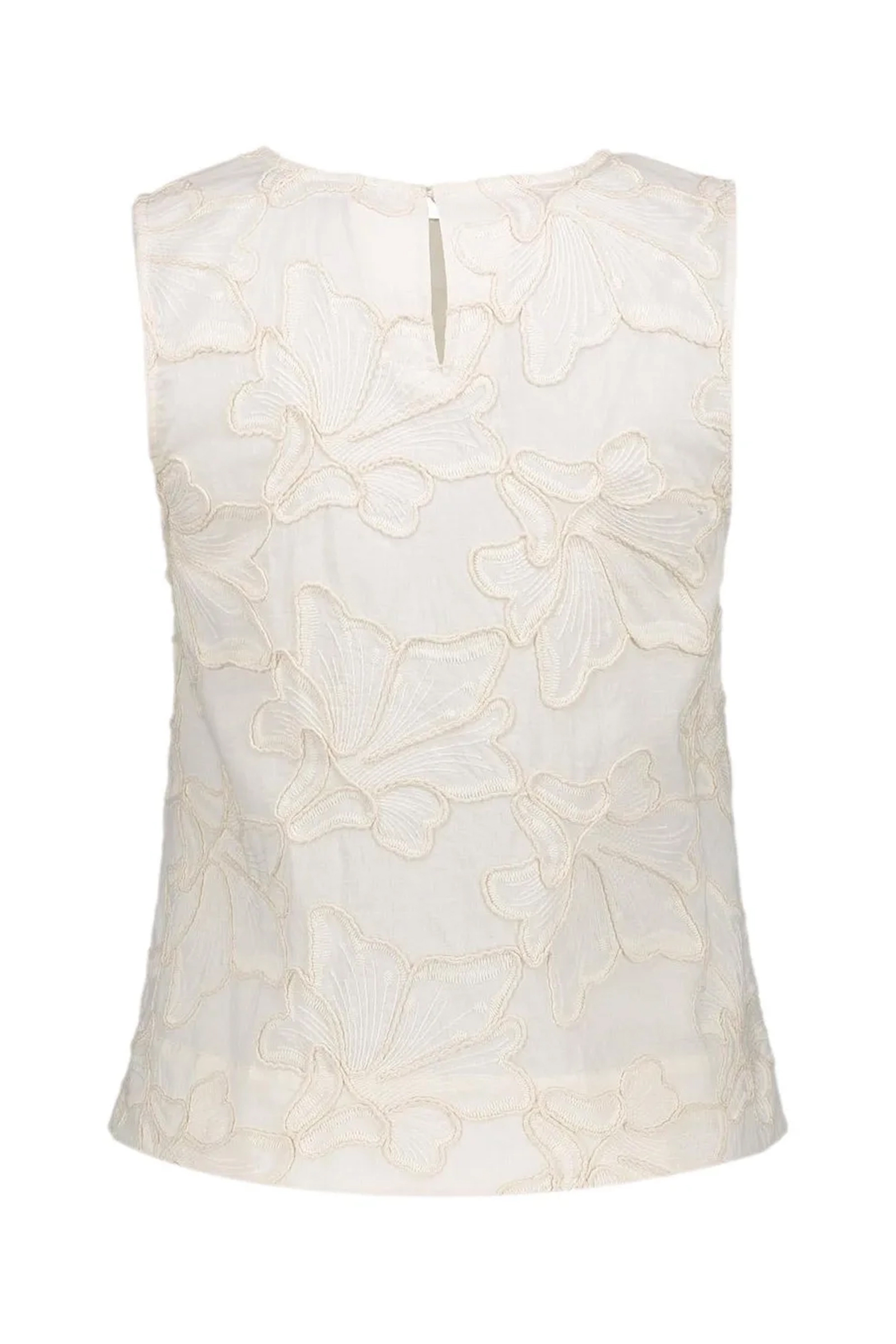 Dames top ecru