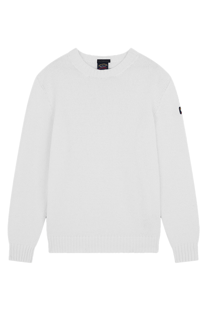 Paul & Shark FISHEMAN CREWNECK IN RECYCLED COTTON Wit-1 1